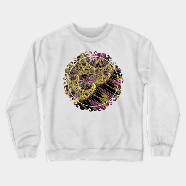 All That Glitters Fractal Art Crewneck Sweatshirt by BHDigitalArt